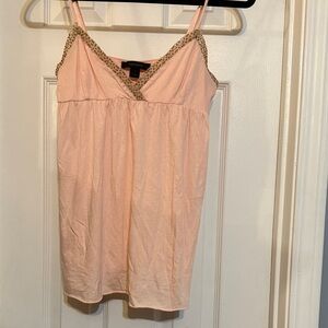 Express Pink Camisole with Gold Trim